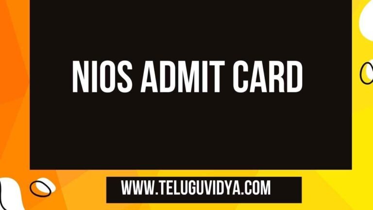 NIOS Admit Card