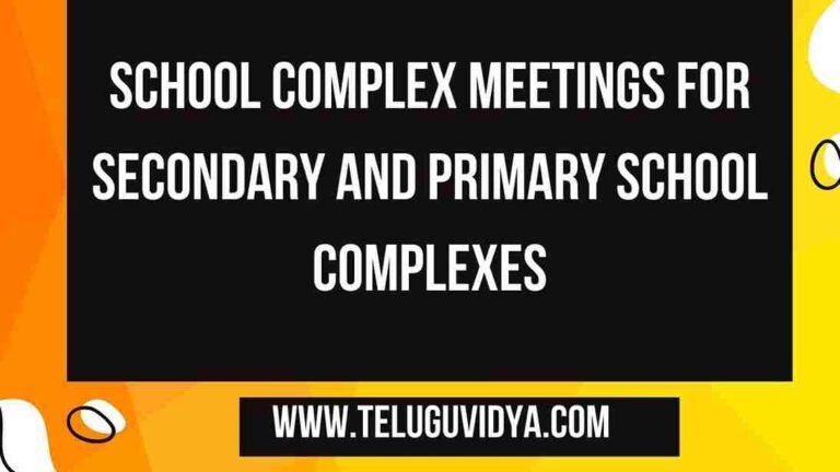AP School Complex Meetings 2025 for Secondary and Primary School Complexes / Training