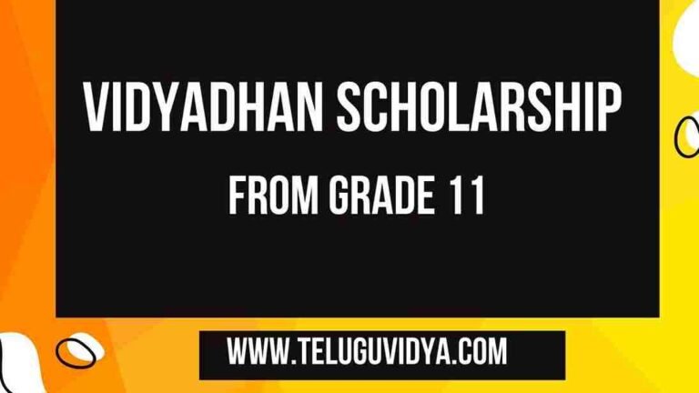 Vidyadhan Scholarship from Grade 11