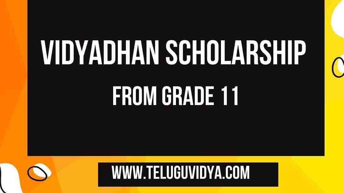 Vidyadhan Scholarship from Grade 11