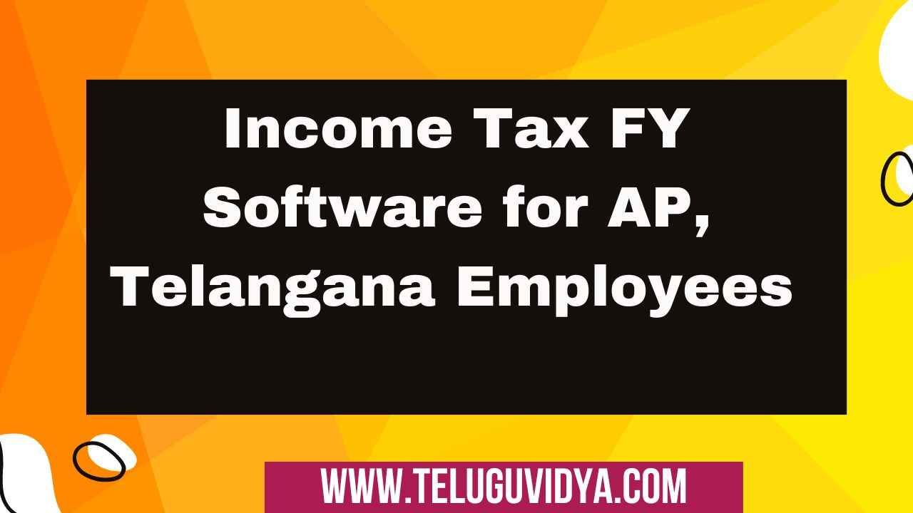 Income Tax FY Software for AP Telangana Employees 2025-26 (C. Ramanjaneyulu)