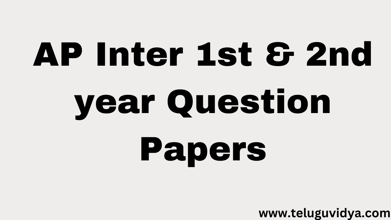 AP Intermediate 1st Year Model Paper 2025