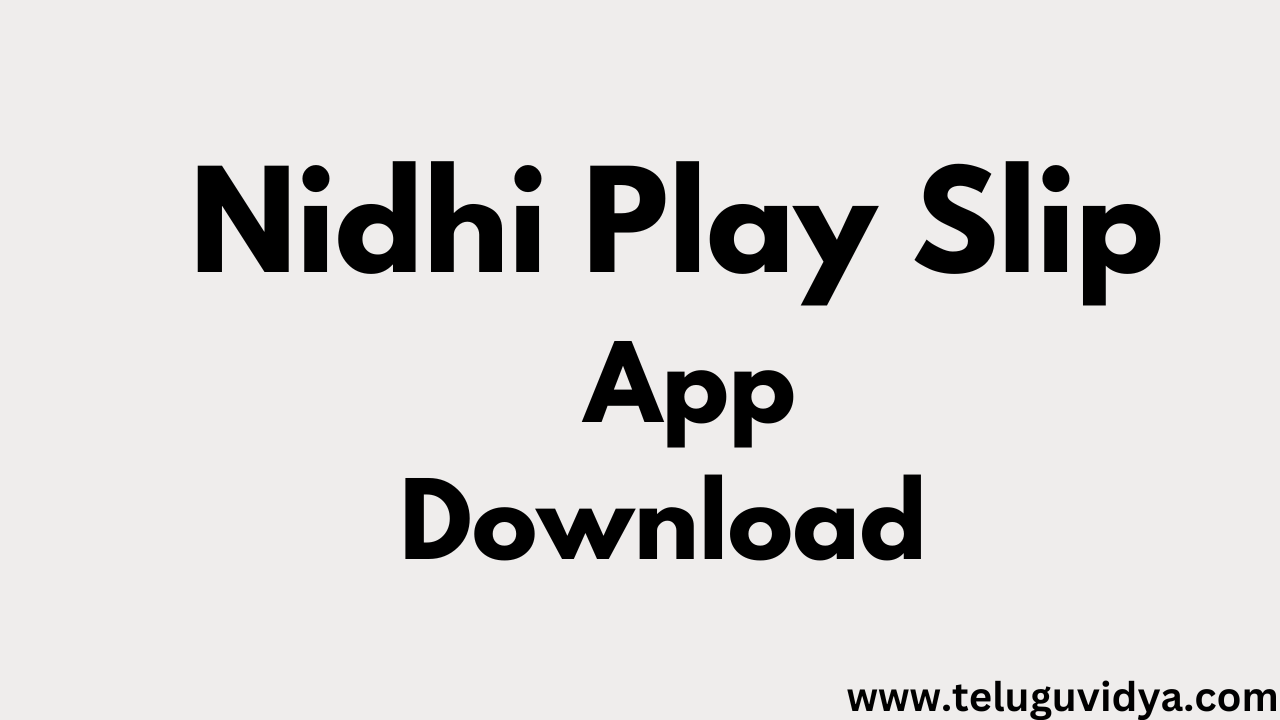 Download Nidhi Play Slip App