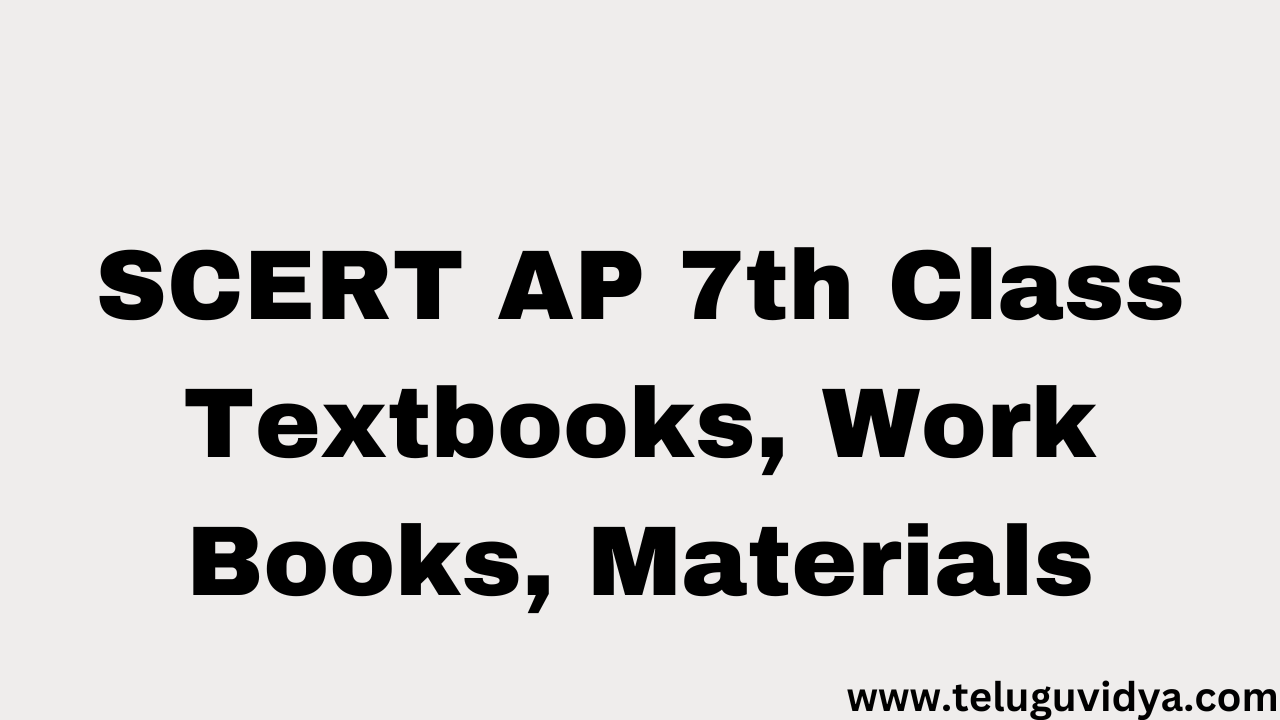 SCERT AP 7th Class Textbooks PDF Download