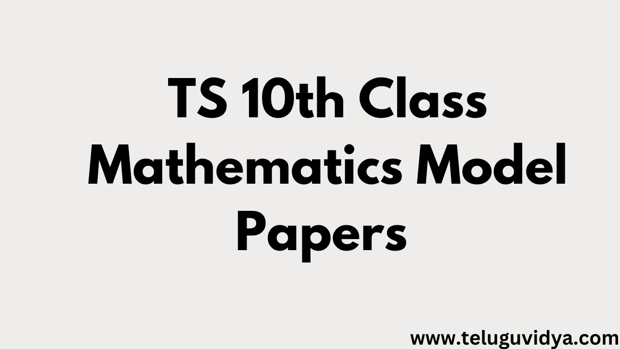 TG 10th Class Maths Question papers previous years