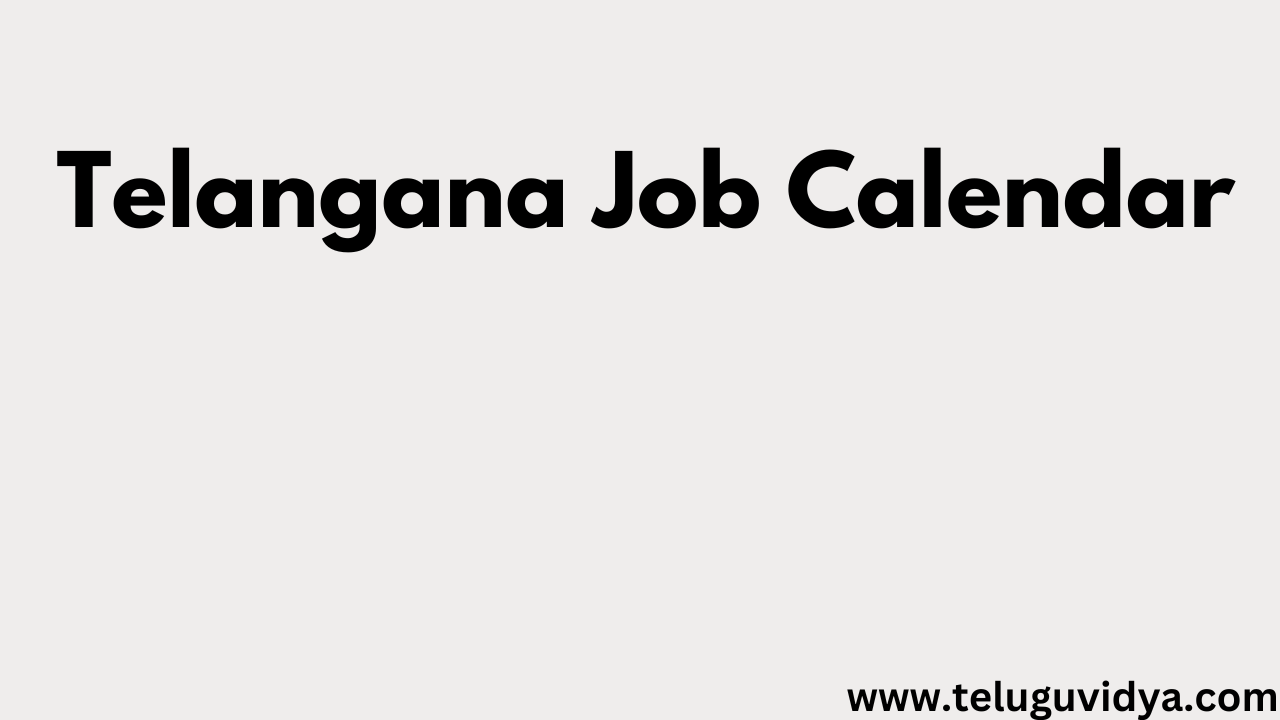 Telangana Job Calendar