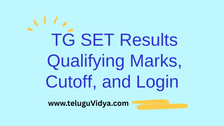 TG SET Results 2025 Released: Check Qualifying Marks, Cutoff, and Login Details