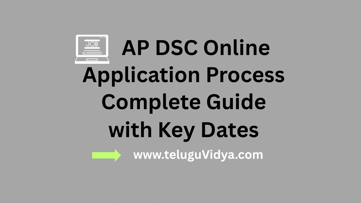 AP DSC Online Application Process 2025 – Complete Guide with Key Dates & Instructions