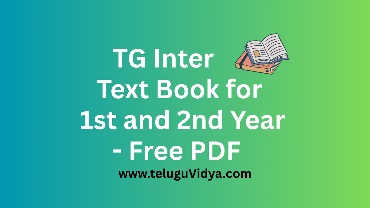 Get the latest TG Inter Text Book for 1st and 2nd Year - Free PDF downloads
