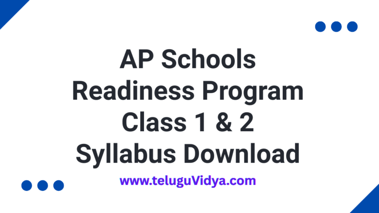 AP Schools Readiness Program 2025 – Class 1 & 2 Syllabus Download