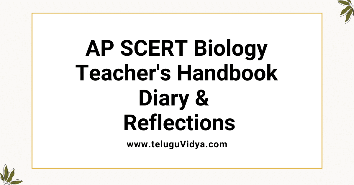 AP SCERT Biology Teacher's Handbook Diary 2025: Download Reflections