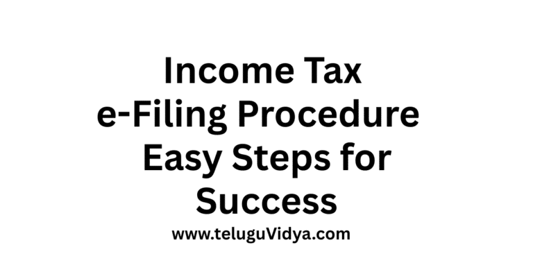 Income Tax e-Filing Procedure FY 2024-25 Easy Steps for Success