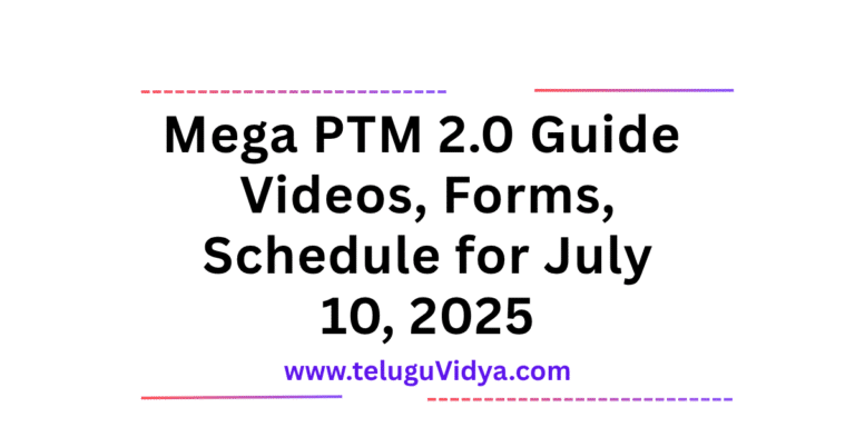 Mega PTM 2.0 Guide Videos, Forms, Schedule for July 10, 2025