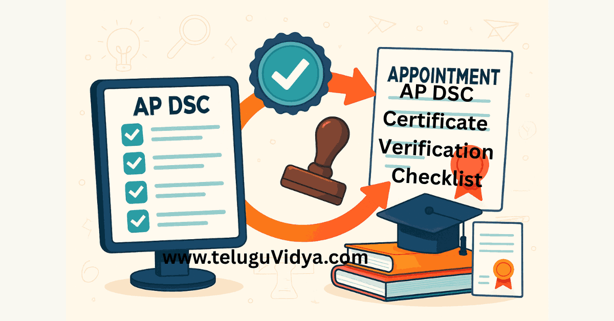 AP DSC Certificate Verification Checklist 2025 for SGT, SA Appointment of Posting
