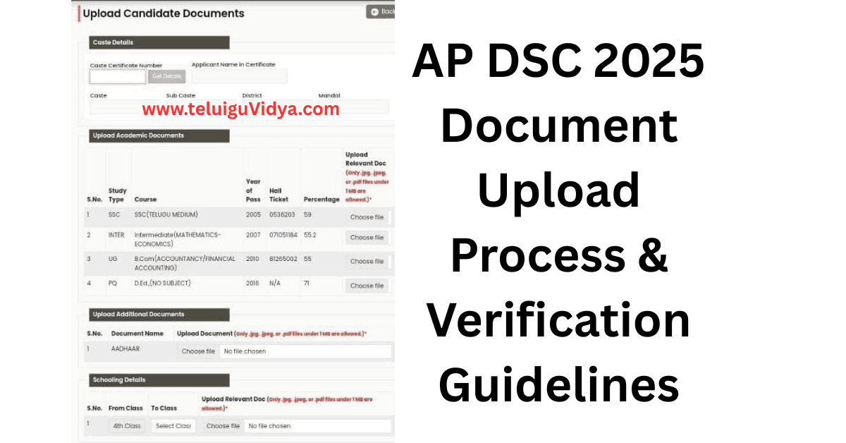 AP DSC 2025 Document Upload Process & Verification Guidelines
