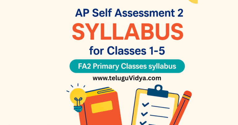 AP Self Assessment 2 Syllabus 2025 AP FA2 syllabus to 1 to 5 classes