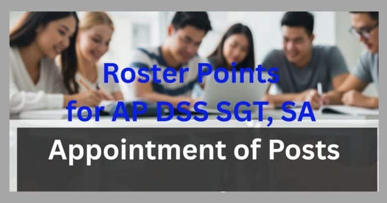 Roster Points for AP DSC 2025 SGT & SA Appointment of Posting – Full List