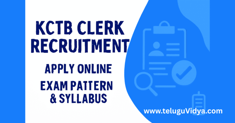 KCTB Clerk Recruitment 2025 Notification Apply Online, Exam Pattern & Syllabus