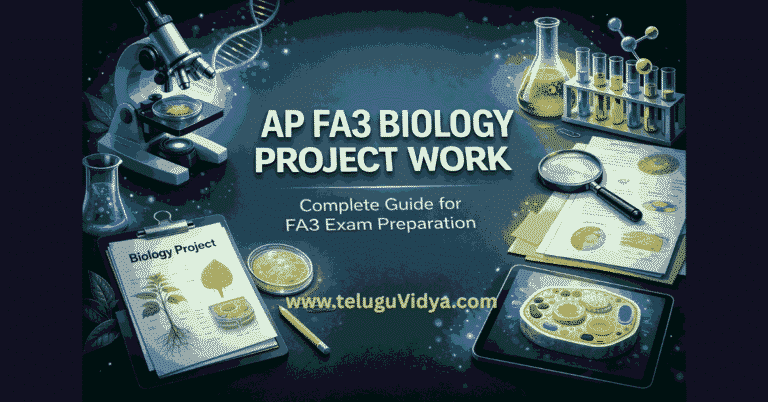 AP FA3 Biology Project Work 2026 – Powerful Guide for FA3 Exam Prep