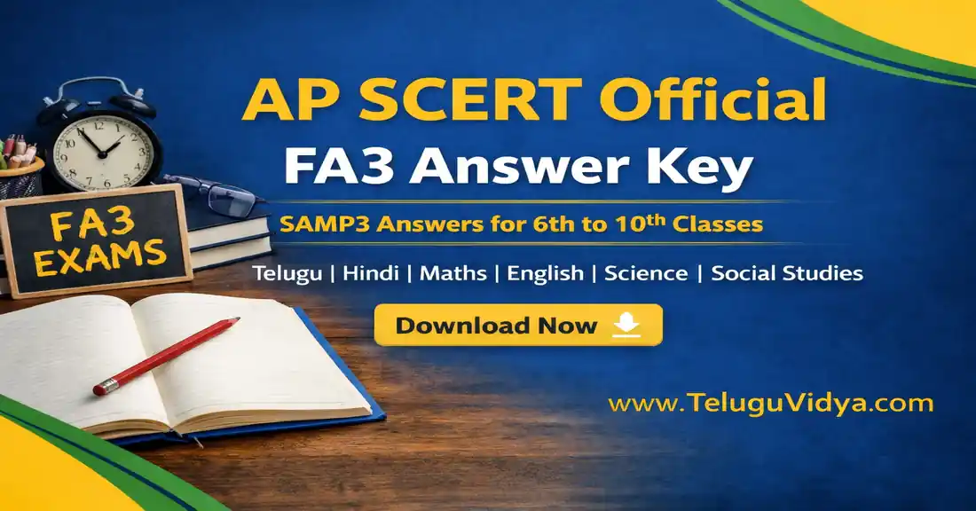 AP SCERT Official FA3 Answer Key 2026 – SAMP3 Answers Download