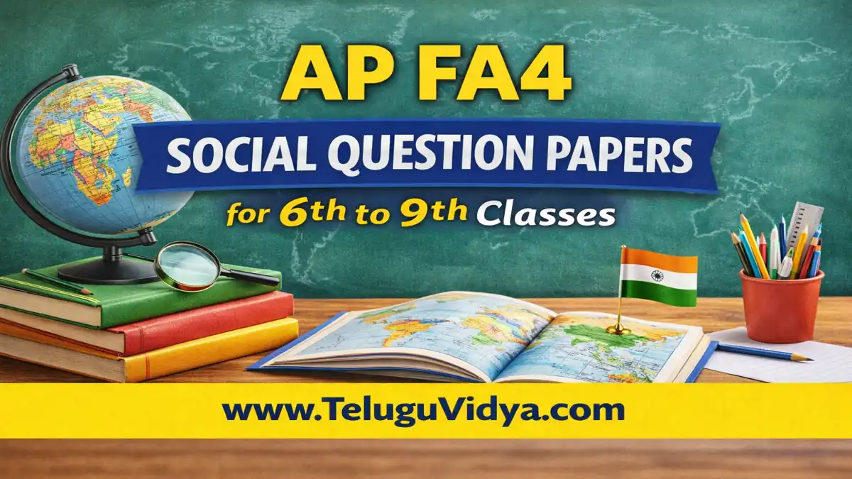 AP FA4 Social Question Papers 2026 for 6th to 9th Classes Essential Preparation Guide